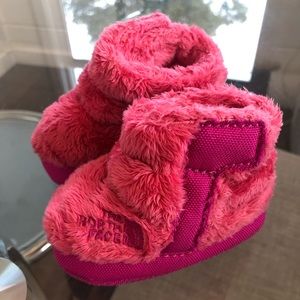 North Face Baby Snow Boots Sz 2 + NWT brown boots